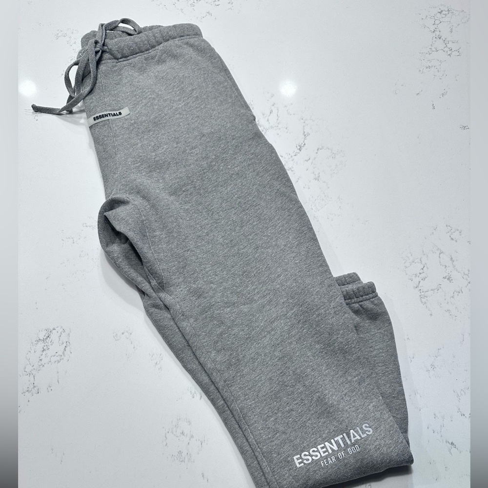 FEAR OF GOD essentials sweatpants heathered gray